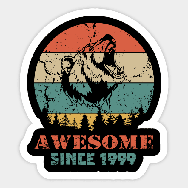 Awesome Since 1999 Year Old School Style Gift Women Men Kid Sticker by SmileSmith